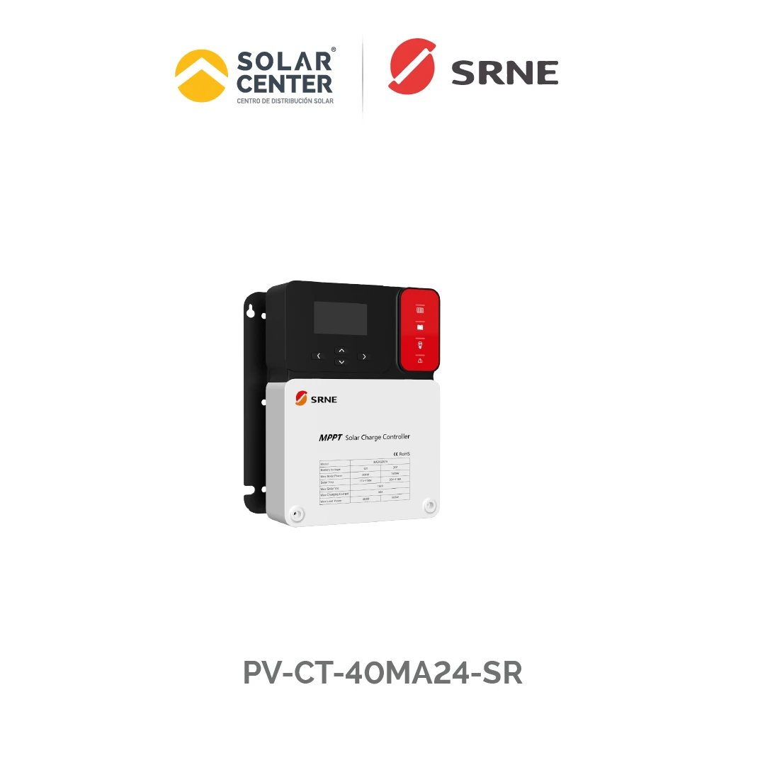 [PV-CT-40MA24-SR] CONTROLADOR MPPT 40AMA 12/24V SRNE