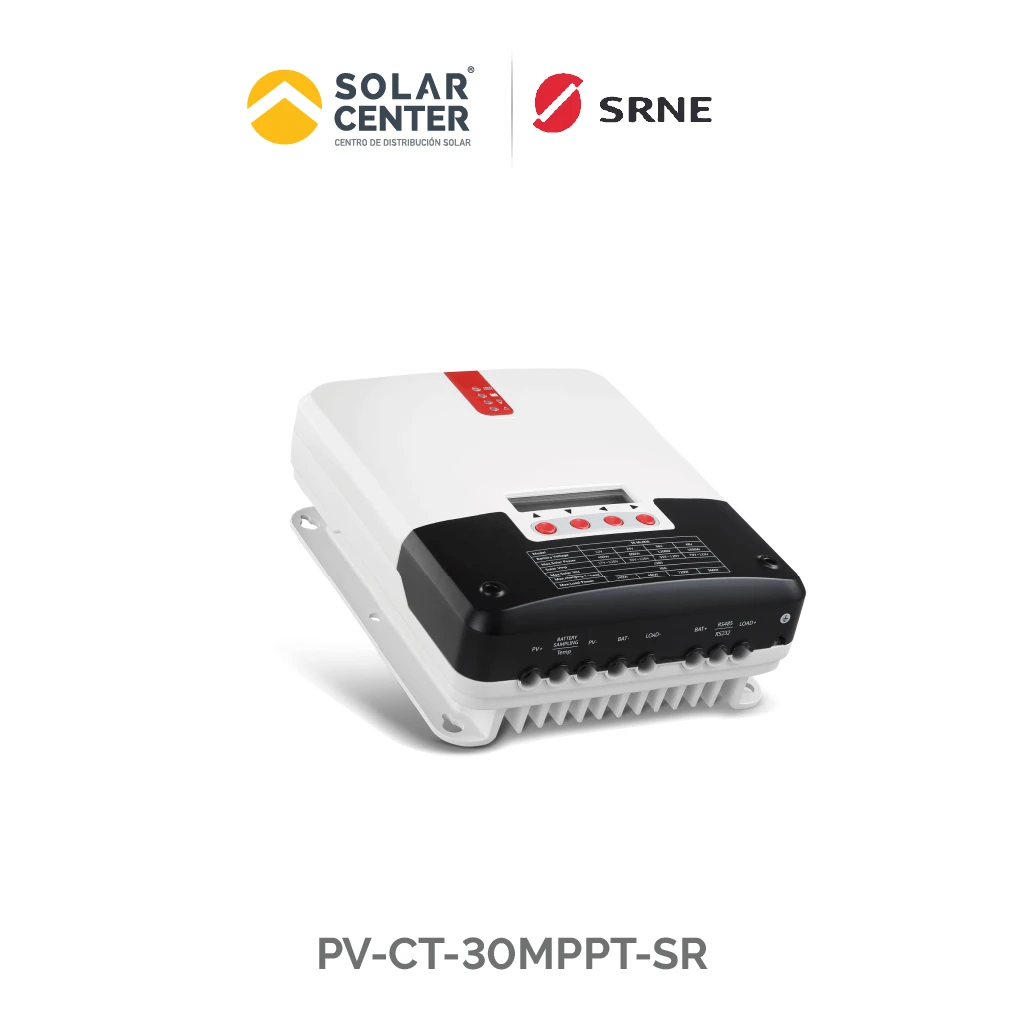 [PV-CT-30MPPT-SR] CONTROLADOR SRNE MPPT 30A 12/24/48V